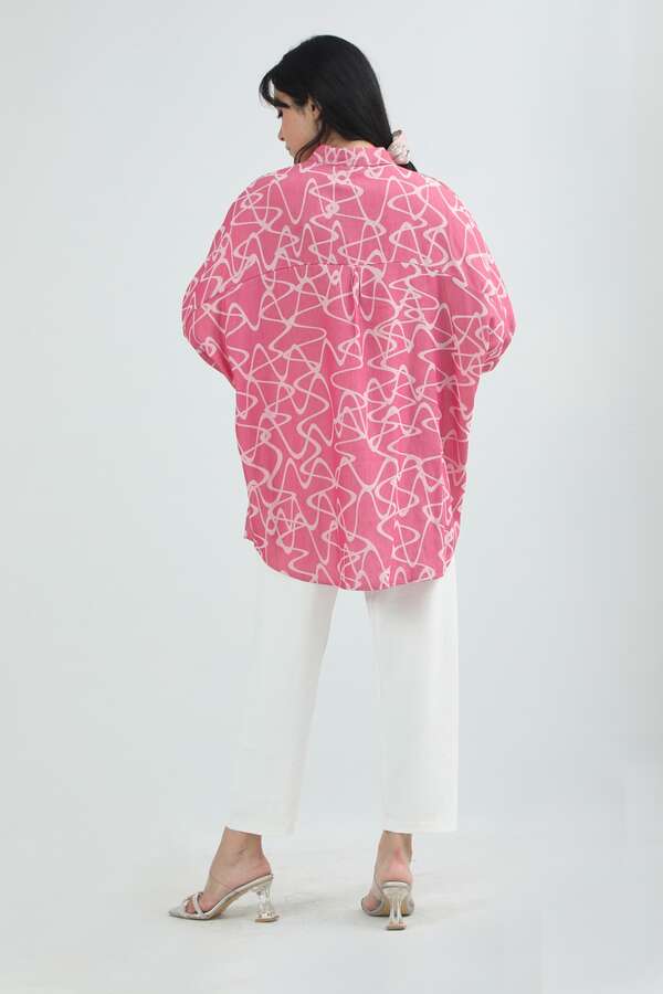 Jacquard Shirt Pink - 5