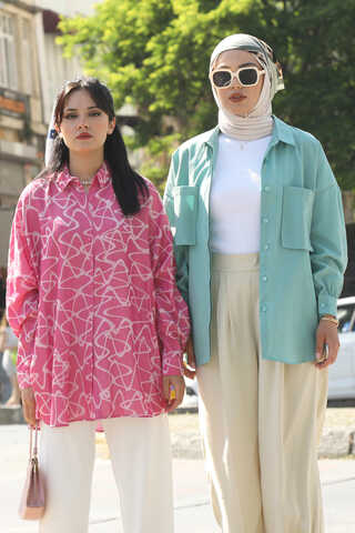 Jacquard Shirt Pink - 1