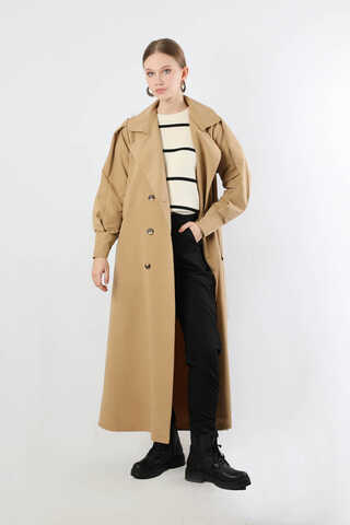 Jamin Trench Coat Beige - 1
