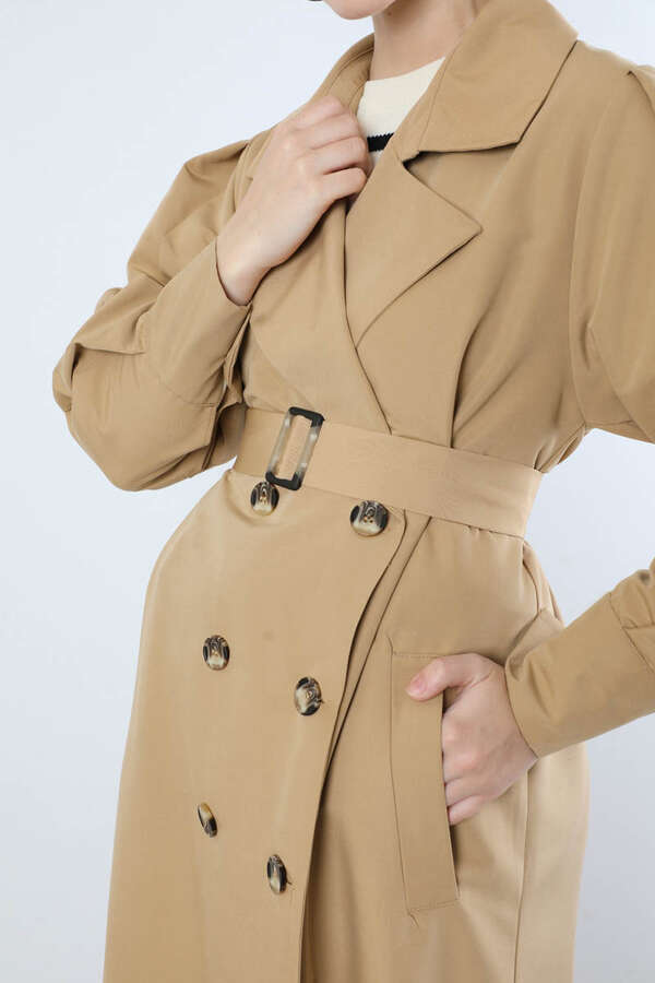 Jamin Trench Coat Beige - 4