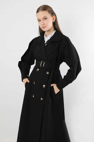 Jamin Trench Coat Black - 4