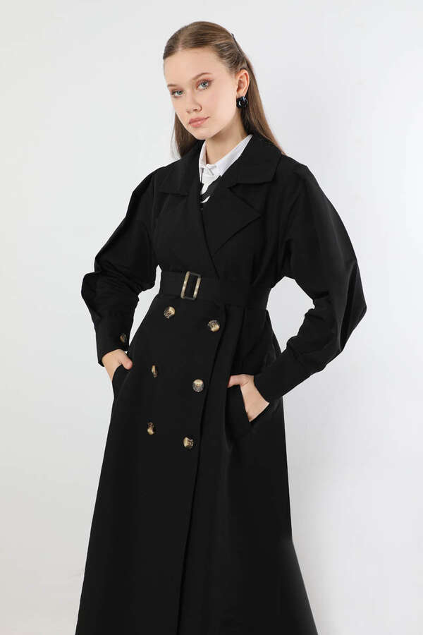 Jamin Trench Coat Black - 4