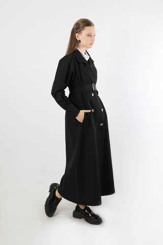 Jamin Trench Coat Black - 5