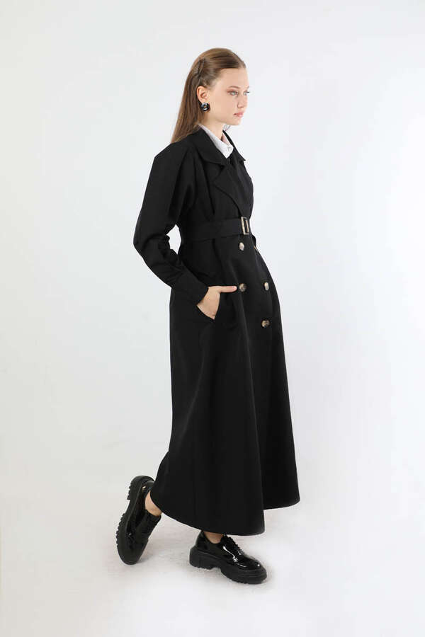 Jamin Trench Coat Black - 5