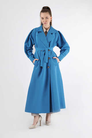 Jamin Trench Coat Blue - 3
