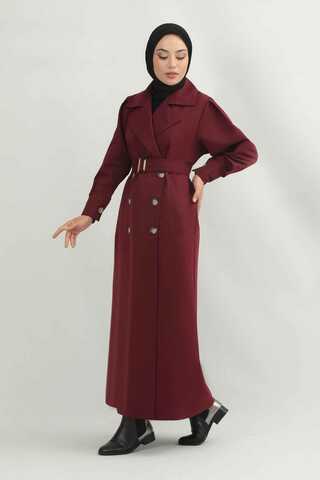Jamin Trench Coat Burgundy - 3