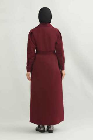 Jamin Trench Coat Burgundy - 5