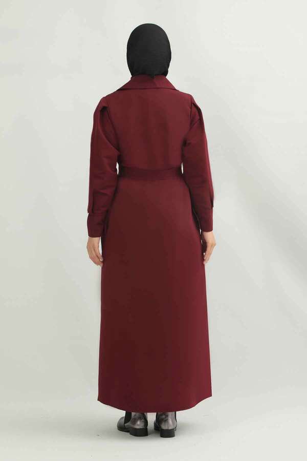 Jamin Trench Coat Burgundy - 5