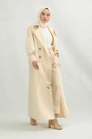 Jamin Trench Coat Cream - 3