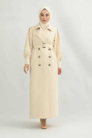 Jamin Trench Coat Cream - 2