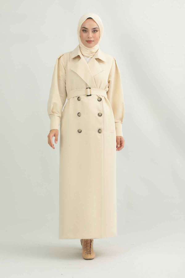 Jamin Trench Coat Cream - 2