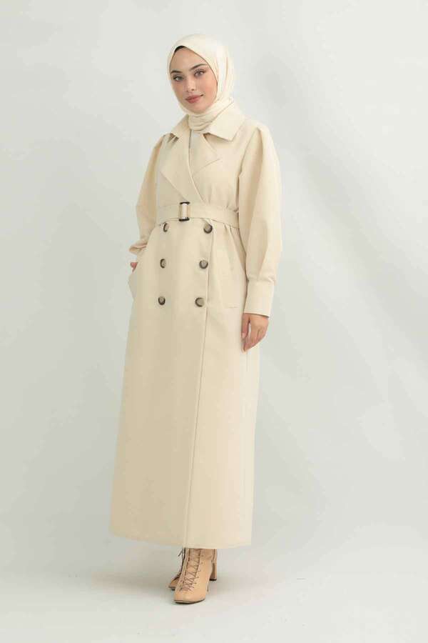 Jamin Trench Coat Cream - 4