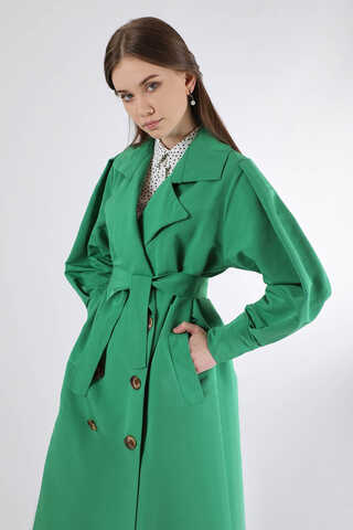 Jamin Trench Coat Green - 2