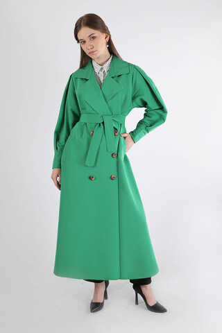 Jamin Trench Coat Green - 3