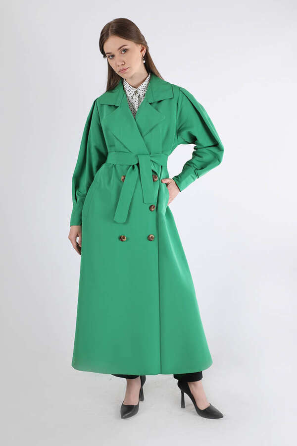Jamin Trench Coat Green - 3