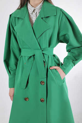Jamin Trench Coat Green - 4