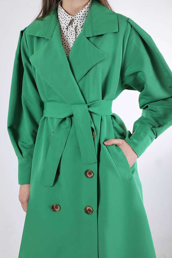 Jamin Trench Coat Green - 4