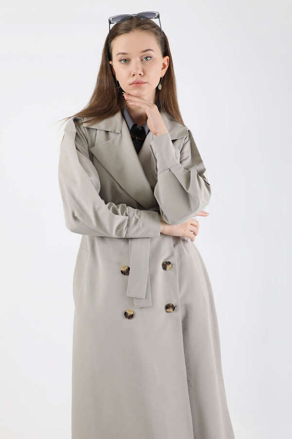 Jamin Trench Coat Grey - 2
