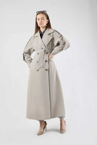 Jamin Trench Coat Grey - 3