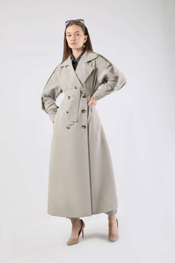 Jamin Trench Coat Grey - 3