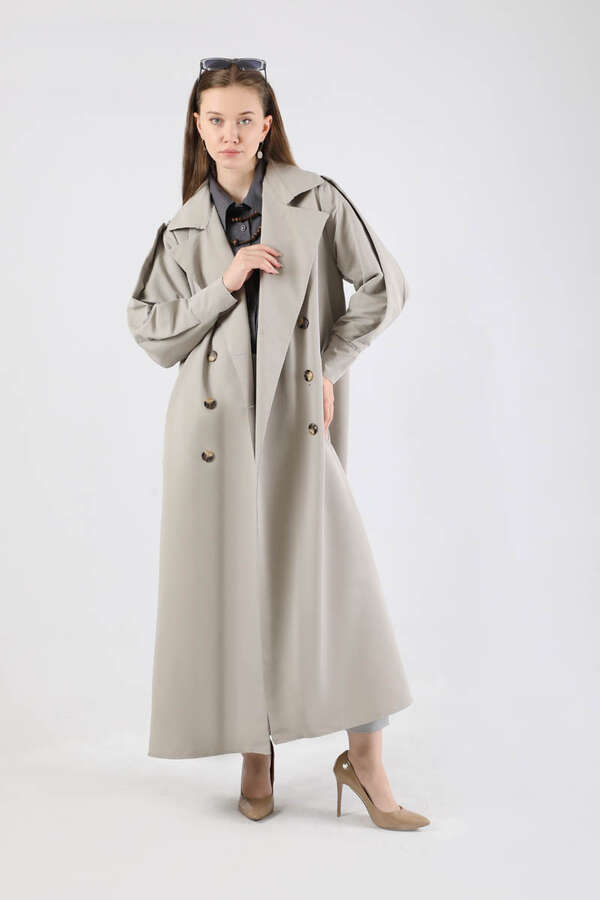 Jamin Trench Coat Grey - 5