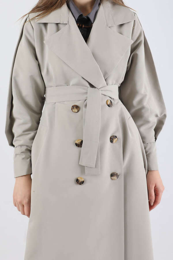 Jamin Trench Coat Grey - 4