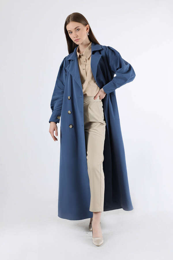 Jamin Trench Coat İndigo 