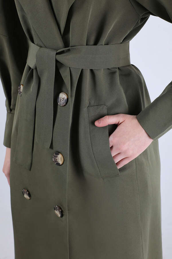 Jamin Trench Coat Khaki - 4