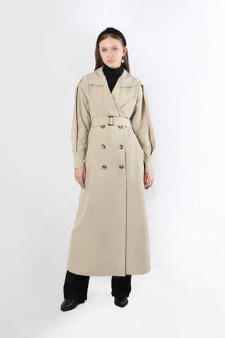 Jamin Trench Coat Stone - 3