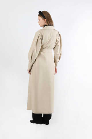 Jamin Trench Coat Stone - 6