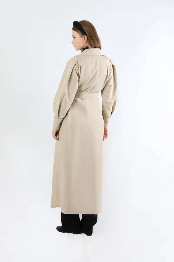 Jamin Trench Coat Stone - 6