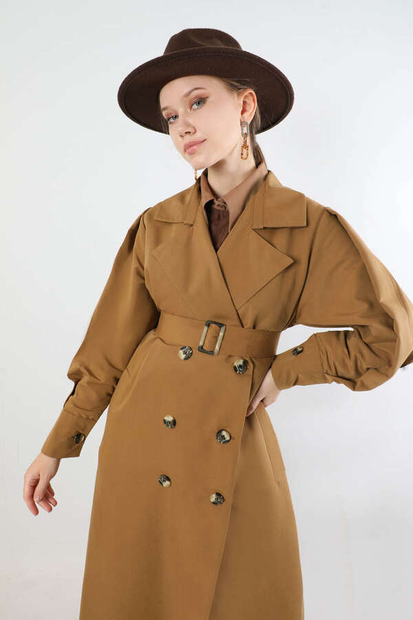 Jamin Trench Coat Tan - 4