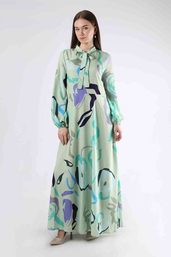 Jane Desenli Elbise Mint - 3