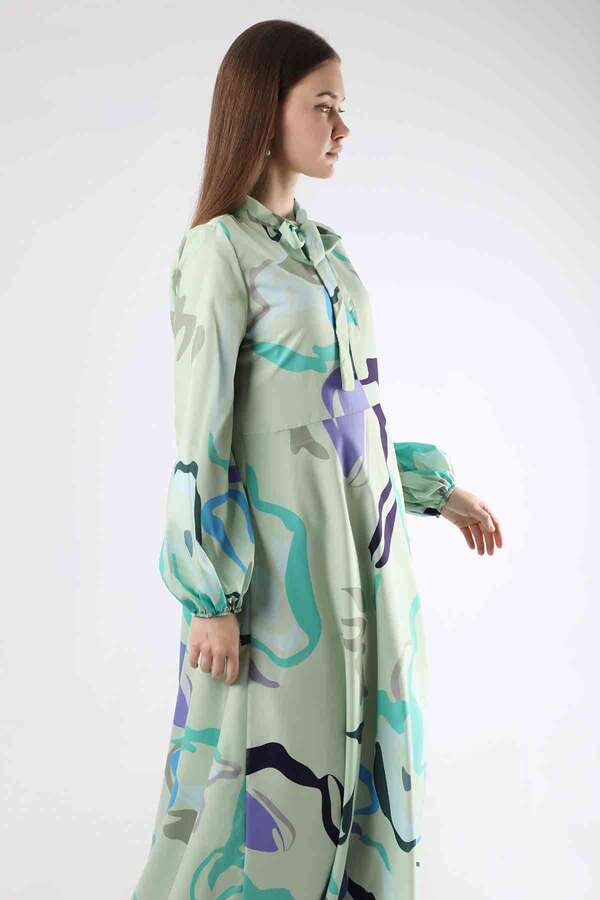 Jane Desenli Elbise Mint - 4