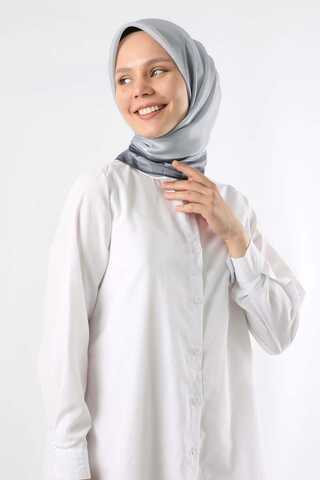 Janjan Şifon Eşarp Gri - 1