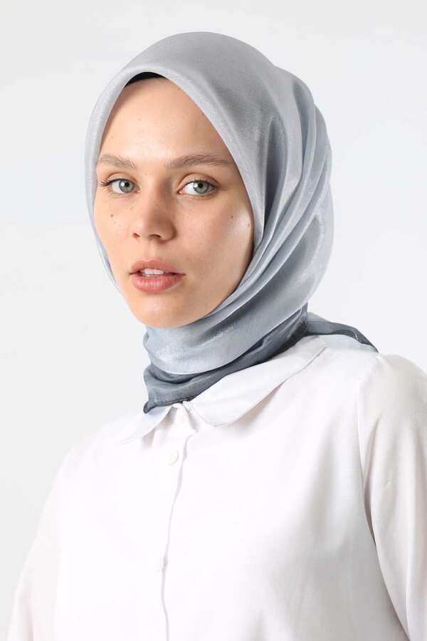 Janjan Şifon Eşarp Gri - 2