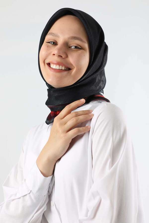 Janjan Şifon Eşarp Siyah - 3