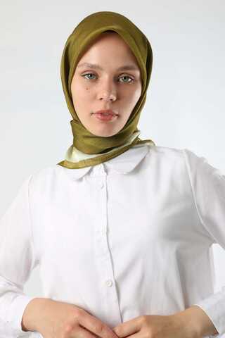 Janjan Şifon Eşarp Yağ Yeşili - 2