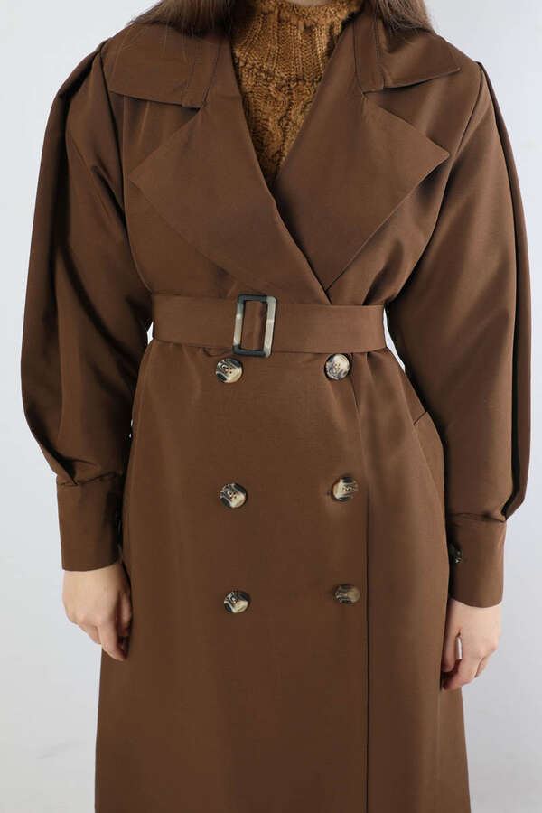 Jasmin Trençkot Kahve - 4