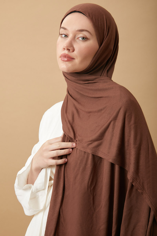 Jersey Scarf Brown - 1