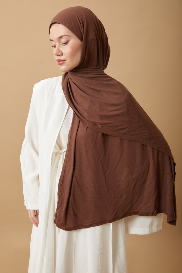 Jersey Scarf Brown - 5