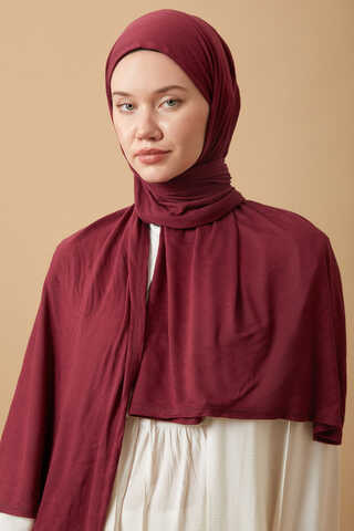 Jersey Scarf Burgundy - 1