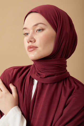 Jersey Scarf Burgundy - 2