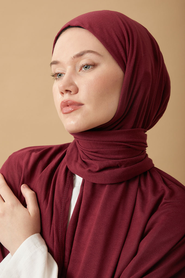 Jersey Scarf Burgundy - 2