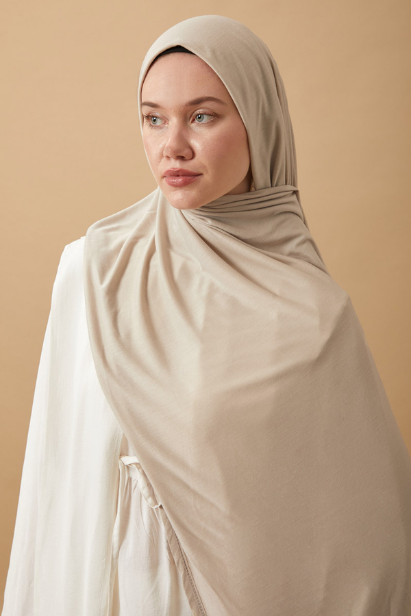 Jersey Scarf Cream - 1