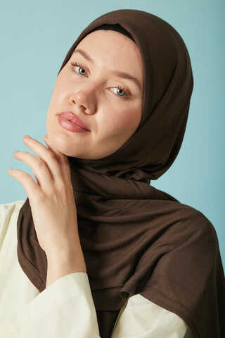 Jersey Scarf Dark Brown - 4