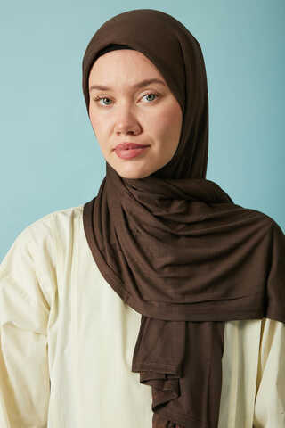 Jersey Scarf Dark Brown - 7