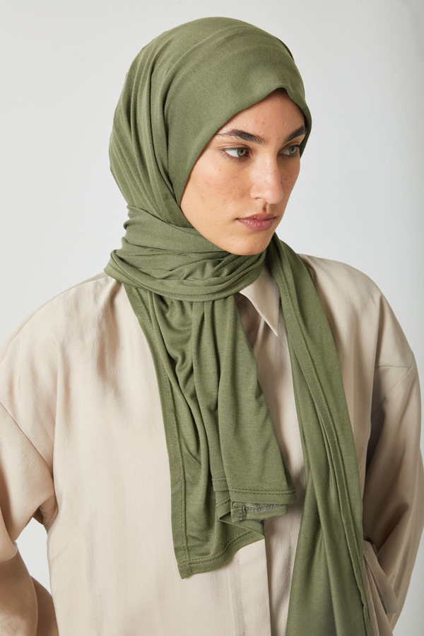 Jersey Scarf Dark Green - 2