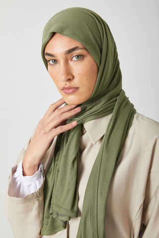 Jersey Scarf Dark Green - 3