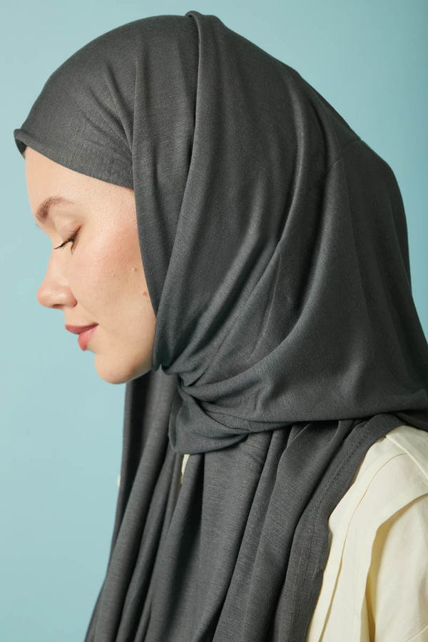 Jersey Scarf Dark Grey  - 2